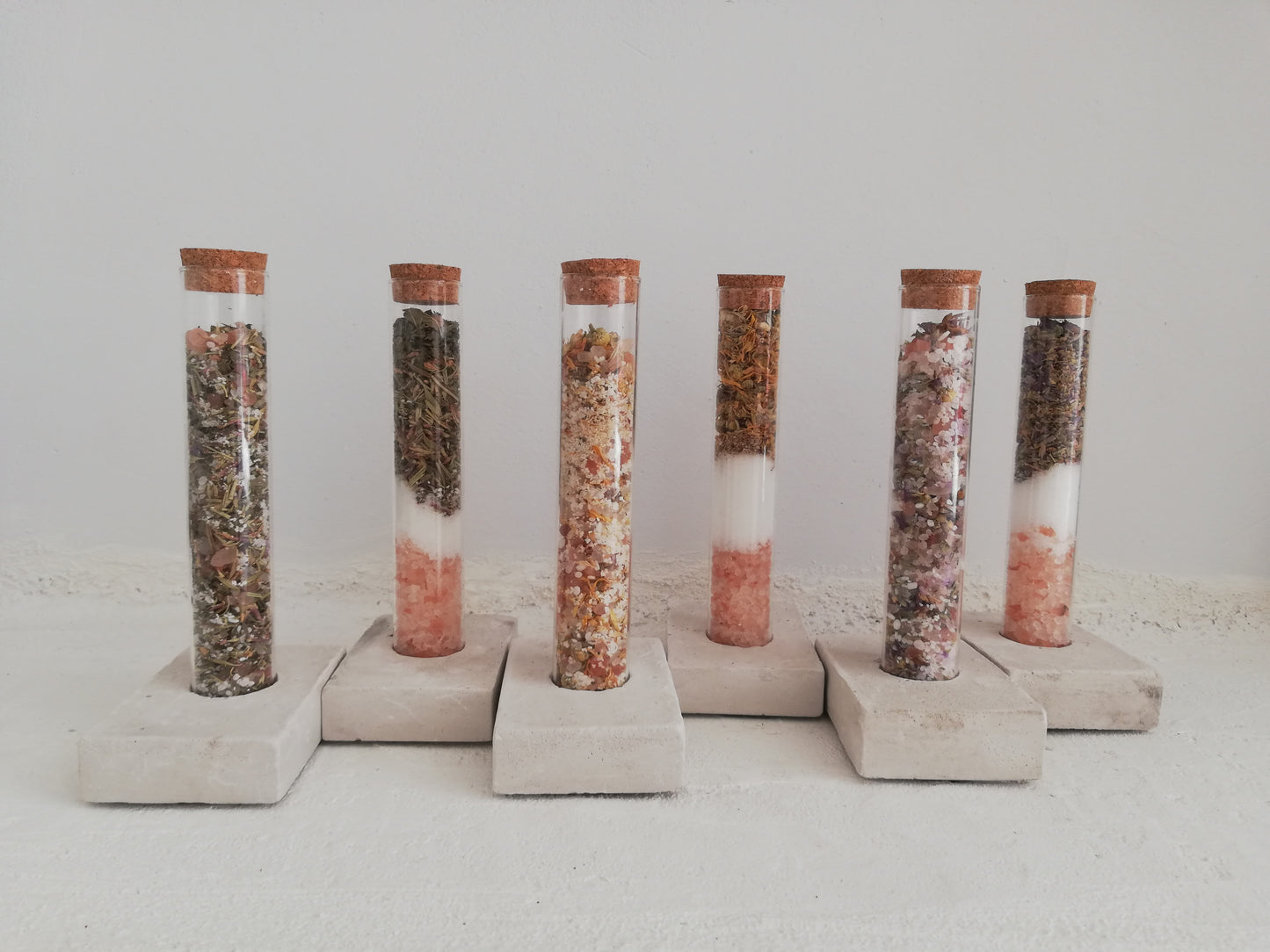BATH SOAK // Plant propagation VASE with handmade base // set of THREE