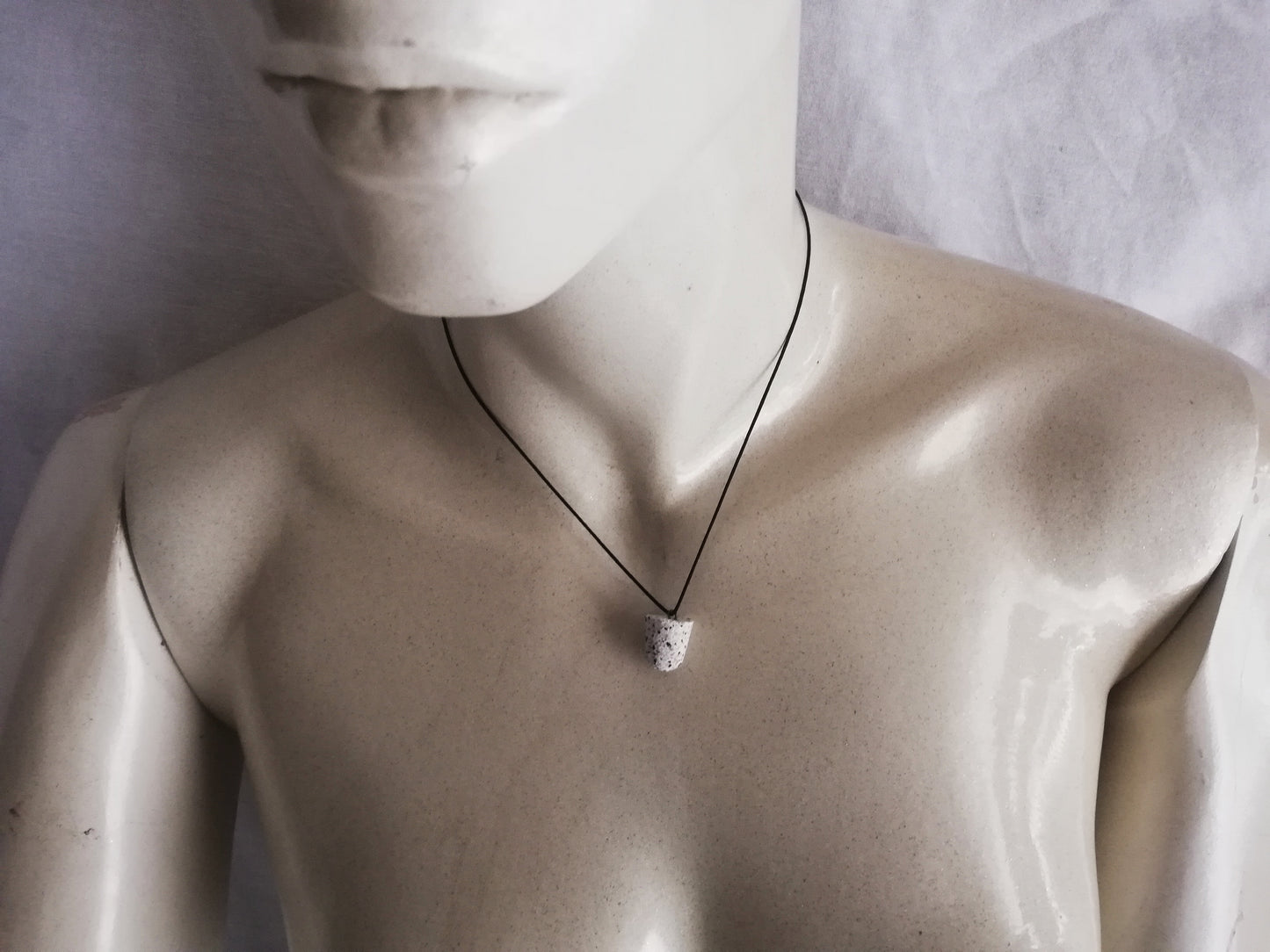 Jesmonite round necklace //marble or granite finish//