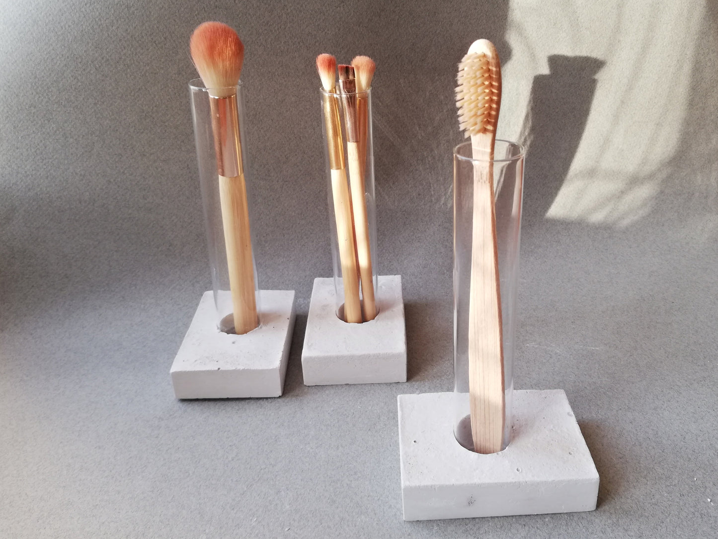 BATH SOAK // Plant propagation VASE with handmade base // set of THREE