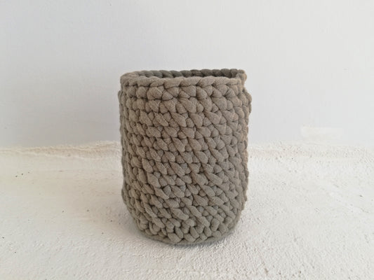 Crochet cotton basket small // sage green //LIMITED EDITION//