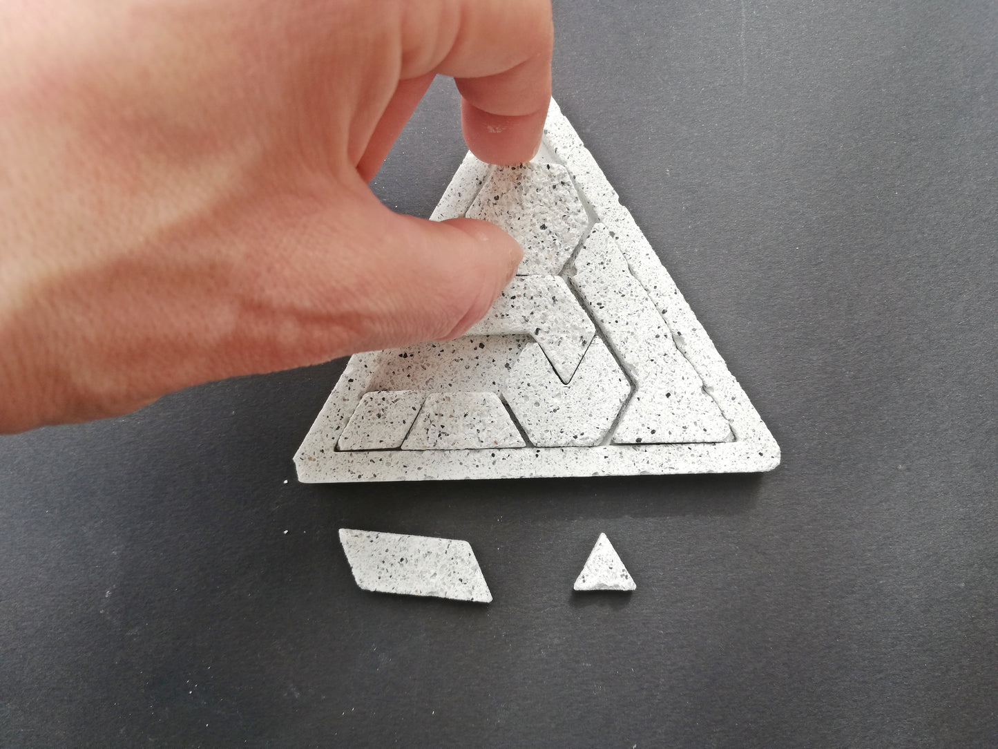 Tangram puzzle // minimal style game // Jesmonite resin // LIMITED EDITION