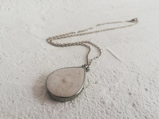 Drop pendant on a chain //gypsum plaster// LIMITED EDITION