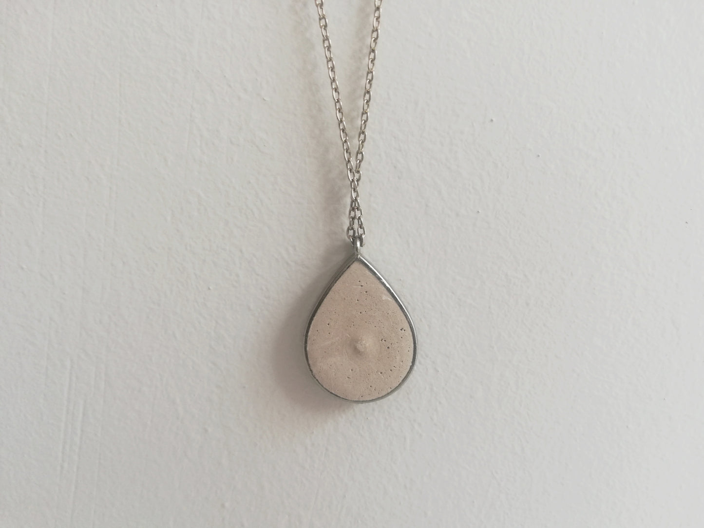 Drop pendant on a chain //gypsum plaster// LIMITED EDITION