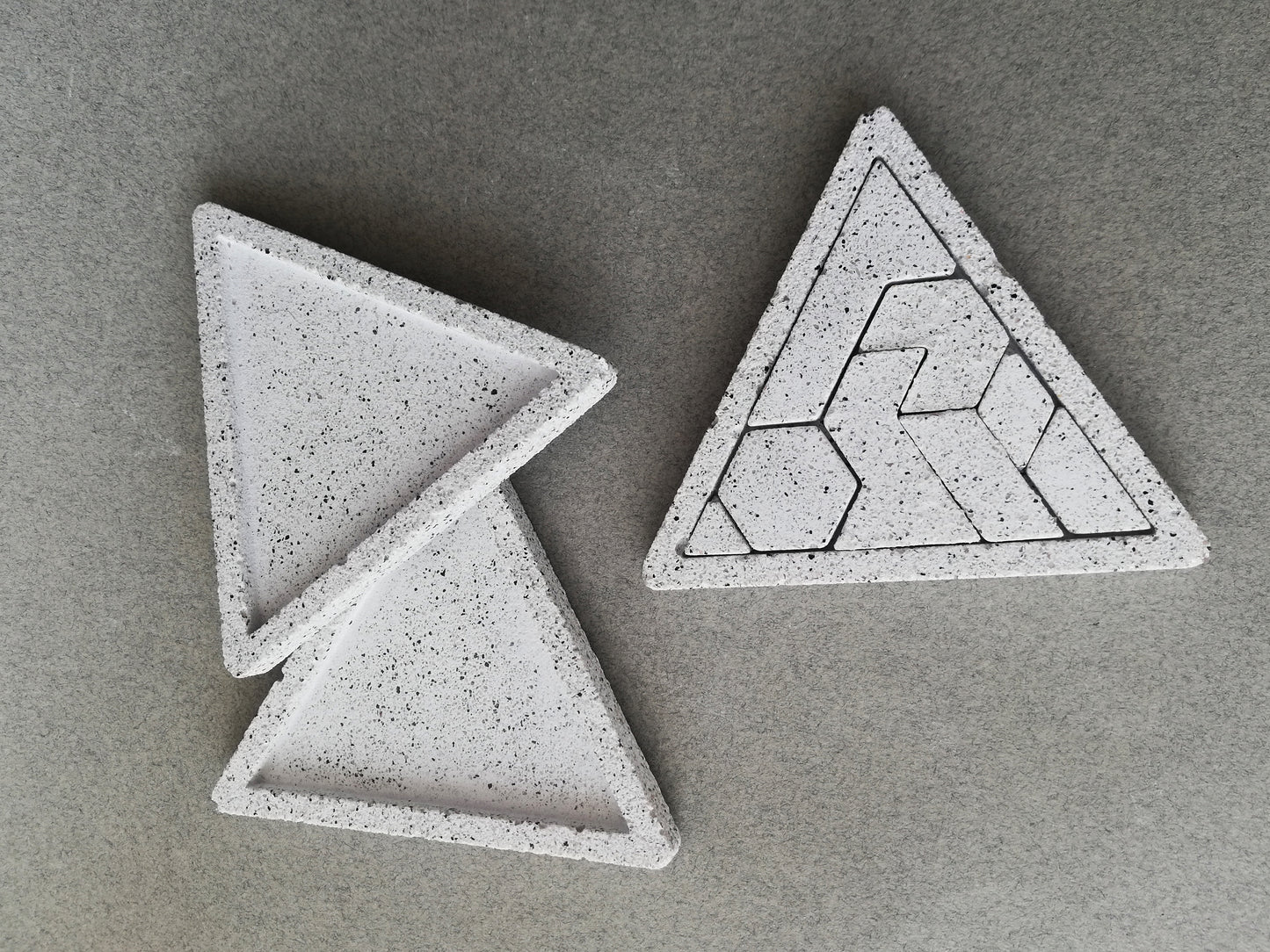 Tangram puzzle // minimal style game // Jesmonite resin // LIMITED EDITION