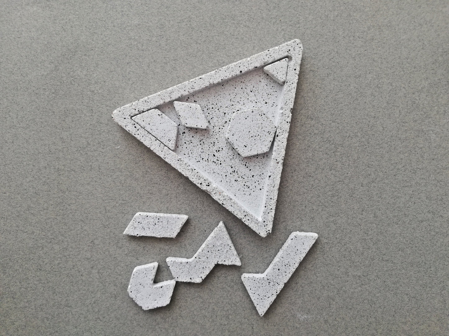 Tangram puzzle // minimal style game // Jesmonite resin // LIMITED EDITION