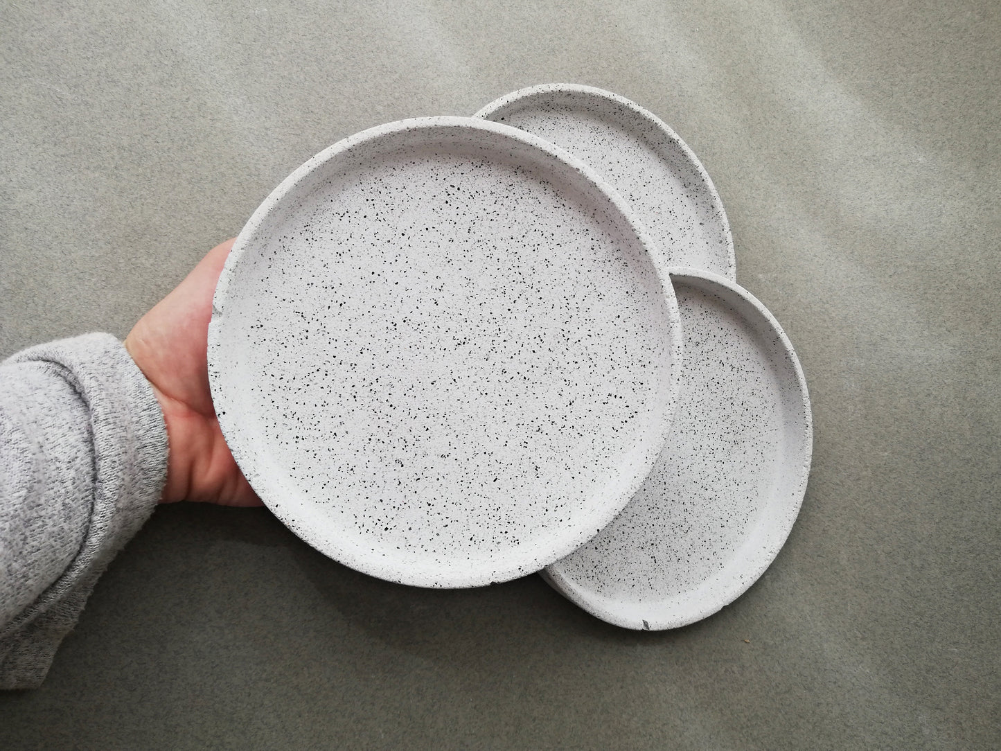 Large decorative tray // Jesmonite resin // Granite finish // LIMITED EDITION