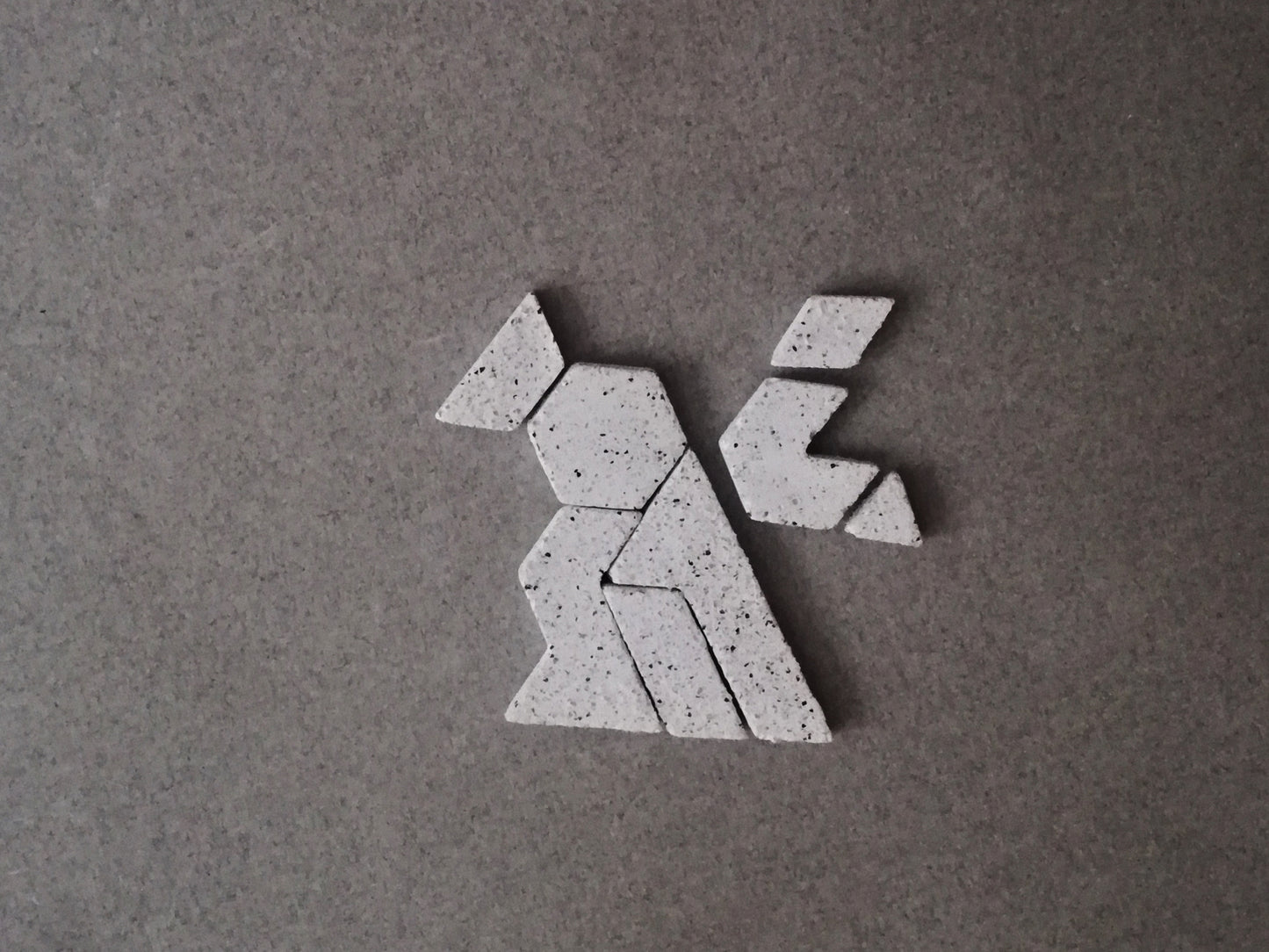 Tangram puzzle // minimal style game // Jesmonite resin // LIMITED EDITION