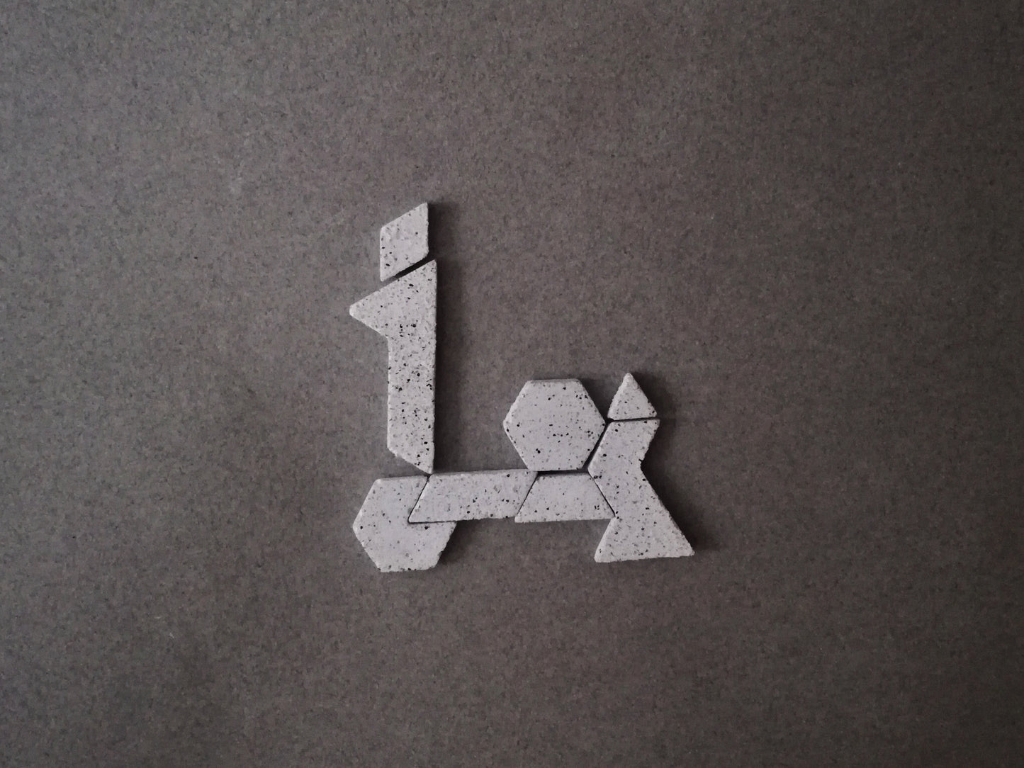 Tangram puzzle // minimal style game // Jesmonite resin // LIMITED EDITION