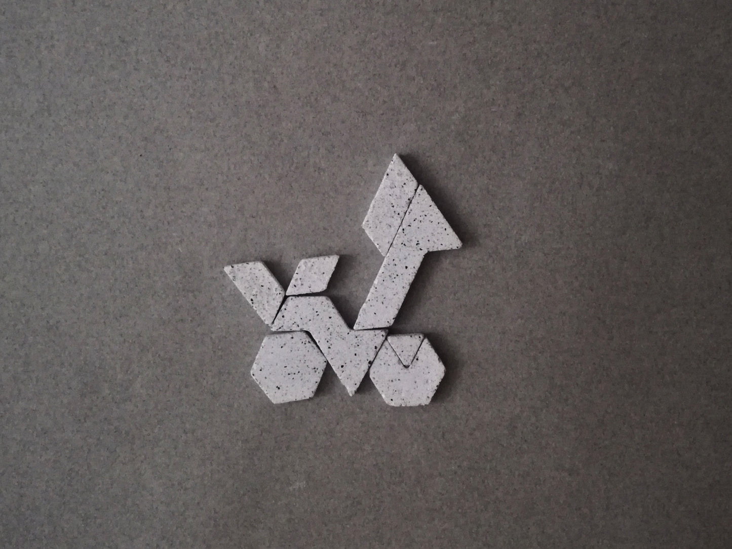 Tangram puzzle // minimal style game // Jesmonite resin // LIMITED EDITION