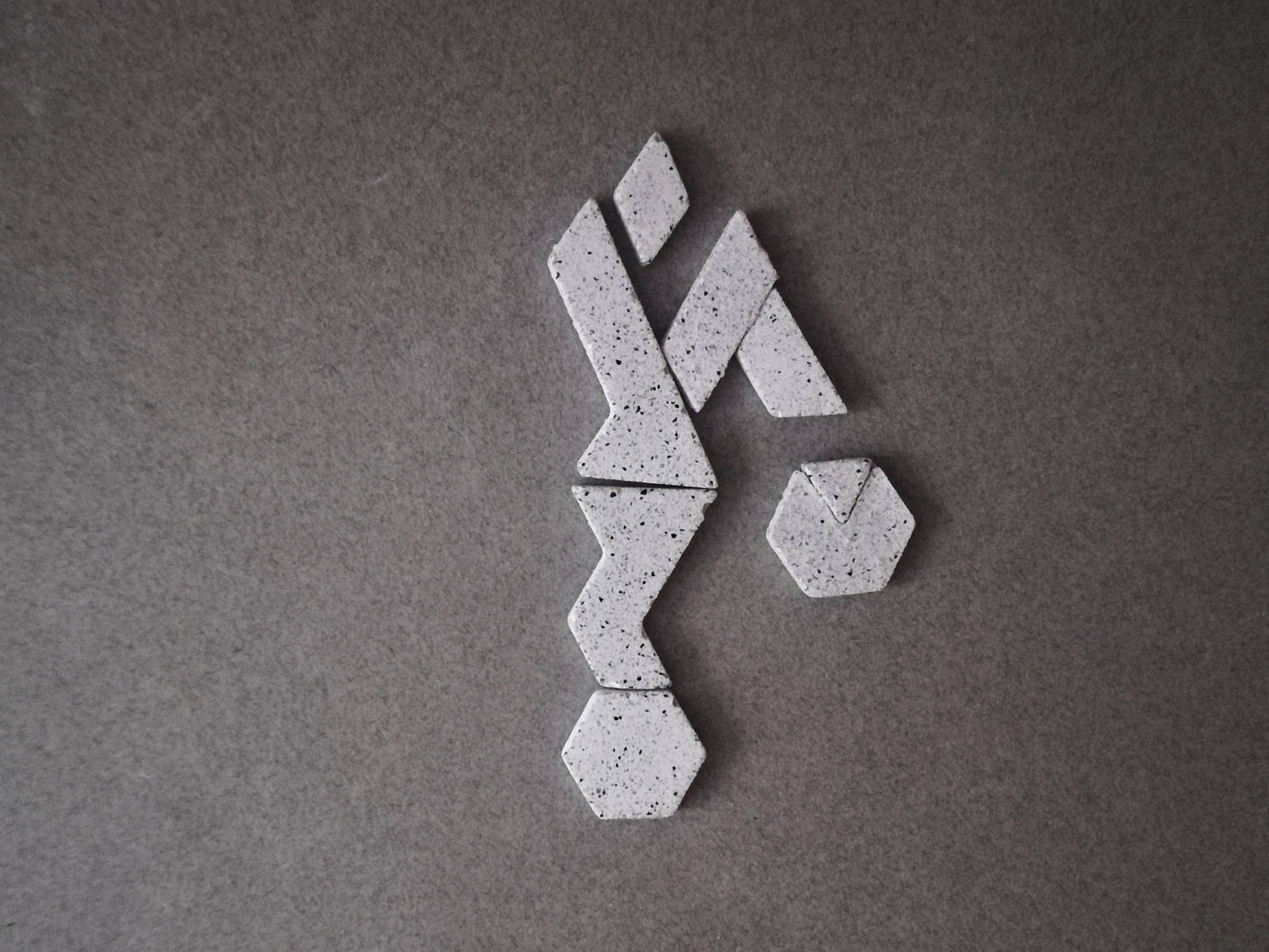 Tangram puzzle // minimal style game // Jesmonite resin // LIMITED EDITION
