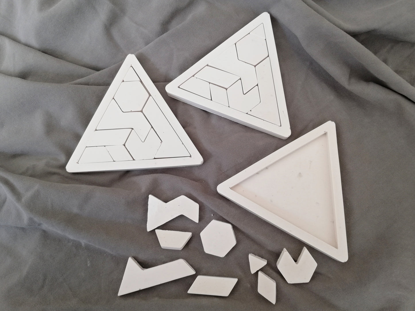 Tangram puzzle // minimal style game // Jesmonite resin//