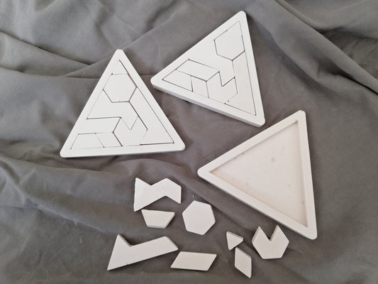 Tangram puzzle // minimal style game // Jesmonite resin//
