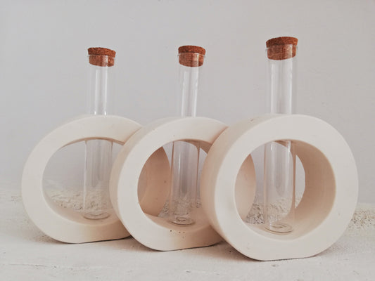 Plant propagation round Vase // Jesmonite GLASS TUBE VASE//