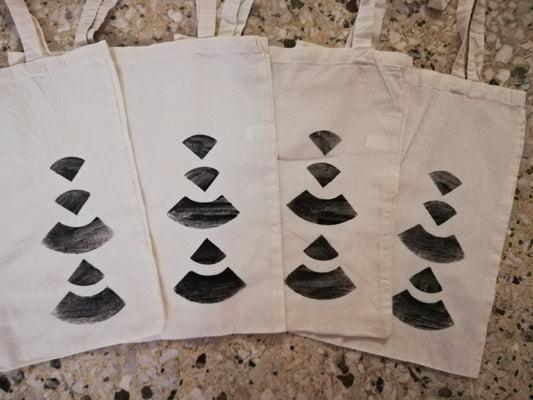 Tote bag // HANDMADE BLOCK PRINT signal